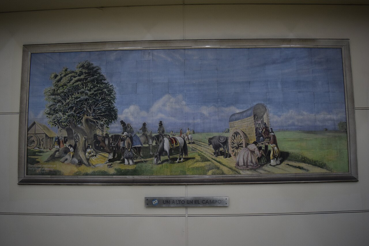 Mural Un alto en el campo